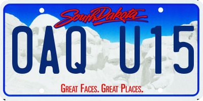 SD license plate 0AQU15