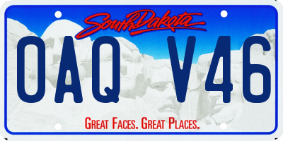SD license plate 0AQV46
