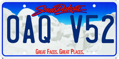 SD license plate 0AQV52