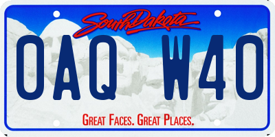 SD license plate 0AQW40