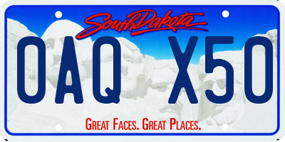 SD license plate 0AQX50