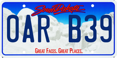 SD license plate 0ARB39