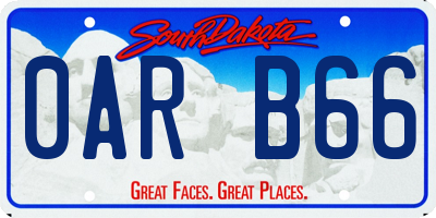 SD license plate 0ARB66