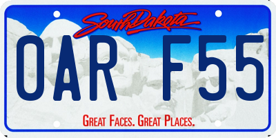 SD license plate 0ARF55