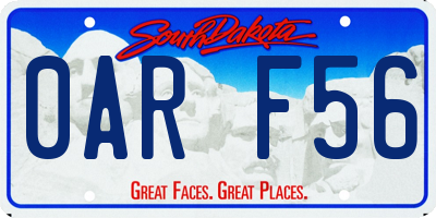 SD license plate 0ARF56