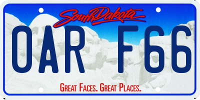 SD license plate 0ARF66