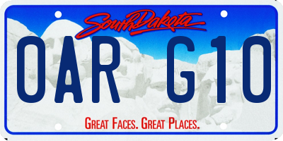 SD license plate 0ARG10