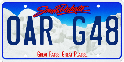 SD license plate 0ARG48