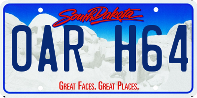 SD license plate 0ARH64