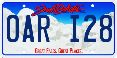 SD license plate 0ARI28