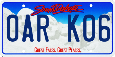 SD license plate 0ARK06