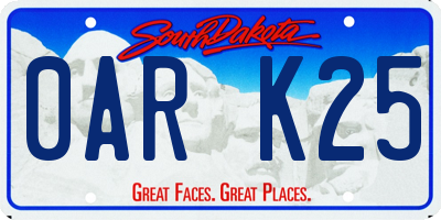 SD license plate 0ARK25