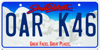 SD license plate 0ARK46
