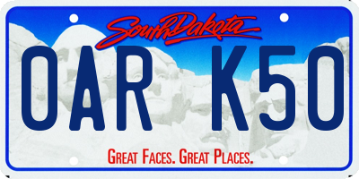 SD license plate 0ARK50