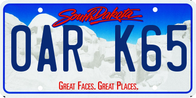 SD license plate 0ARK65