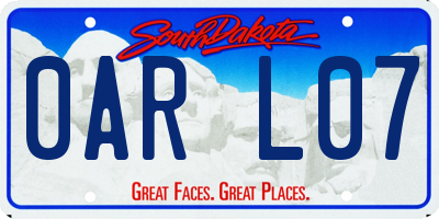 SD license plate 0ARL07