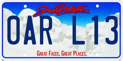 SD license plate 0ARL13