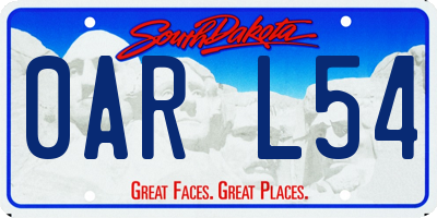 SD license plate 0ARL54
