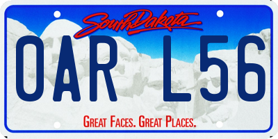 SD license plate 0ARL56