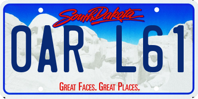 SD license plate 0ARL61