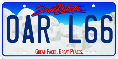SD license plate 0ARL66