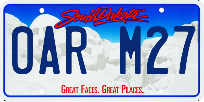 SD license plate 0ARM27