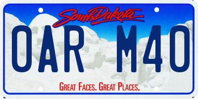 SD license plate 0ARM40