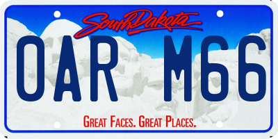 SD license plate 0ARM66