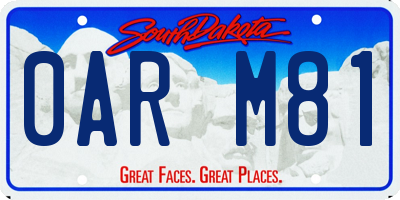 SD license plate 0ARM81