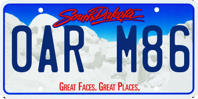 SD license plate 0ARM86