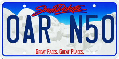 SD license plate 0ARN50