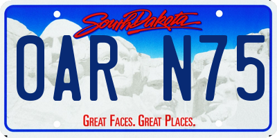 SD license plate 0ARN75