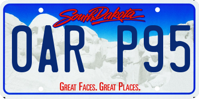 SD license plate 0ARP95