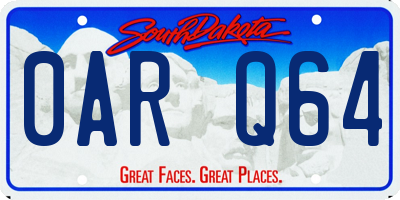 SD license plate 0ARQ64