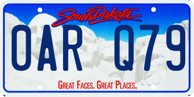 SD license plate 0ARQ79