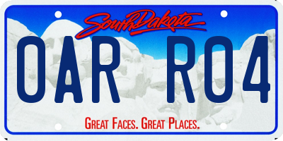 SD license plate 0ARR04