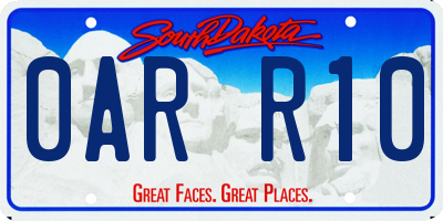 SD license plate 0ARR10