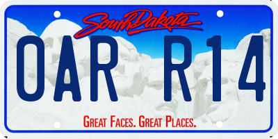 SD license plate 0ARR14