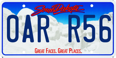 SD license plate 0ARR56