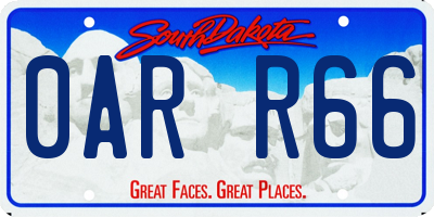 SD license plate 0ARR66