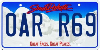 SD license plate 0ARR69