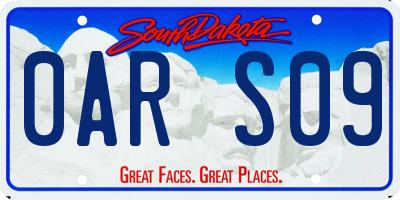 SD license plate 0ARS09