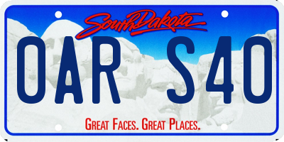 SD license plate 0ARS40