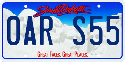 SD license plate 0ARS55