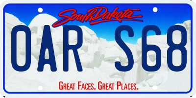 SD license plate 0ARS68