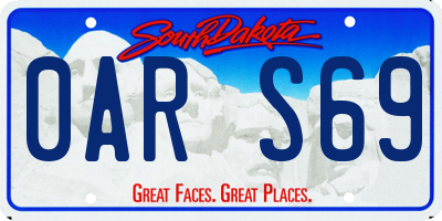SD license plate 0ARS69