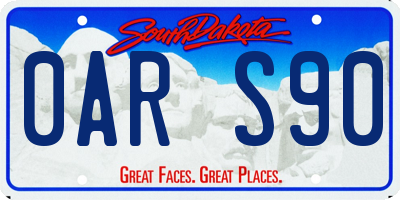 SD license plate 0ARS90