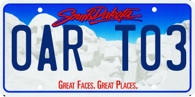 SD license plate 0ART03