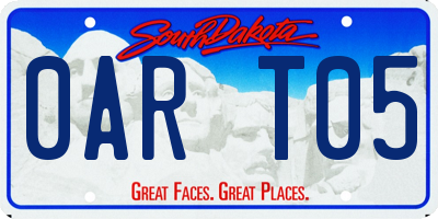 SD license plate 0ART05