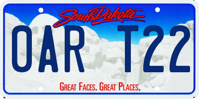 SD license plate 0ART22